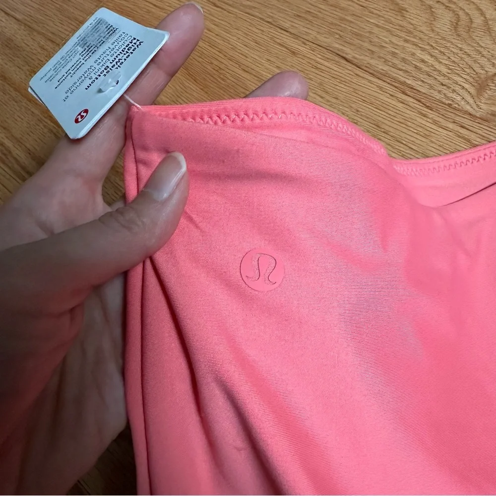 NWT 6 lululemon WatersideHigh-Waist Medium Coverage Swim Bottom - Coral Pink - Picture 4 of 7